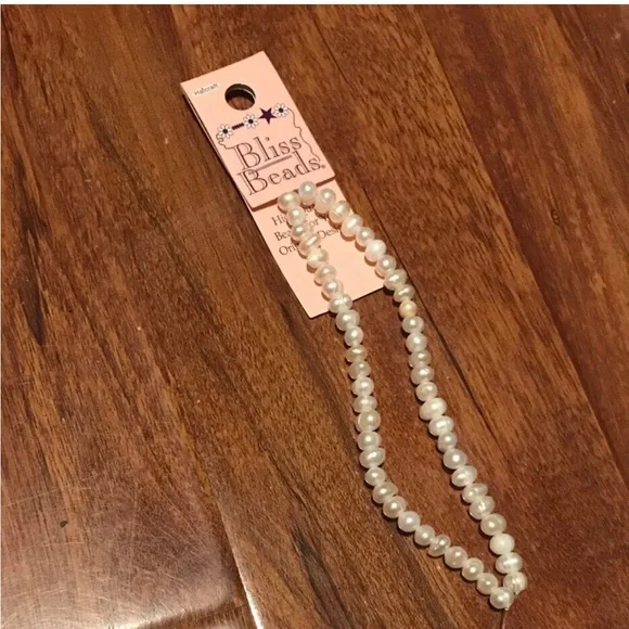 Real Freshwater White Pearls High Quality For Your Original Designs 10” Bliss - Picture 2 of 7